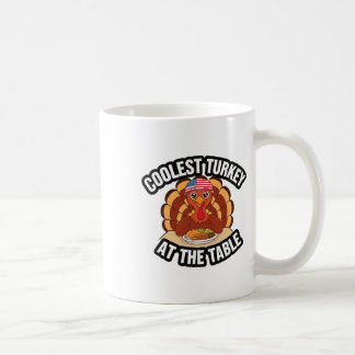 Mug Thanksgiving Coolest Turkey At The Table Thanksgiv