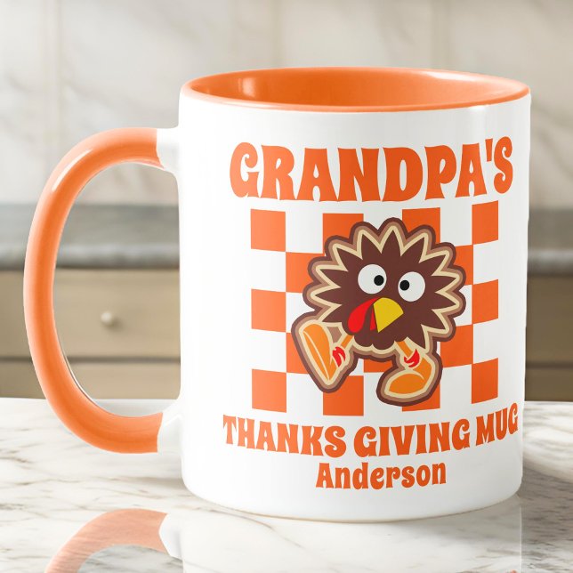 Mug Thanksgiving de grand-père personnalisé (Créateur téléchargé)