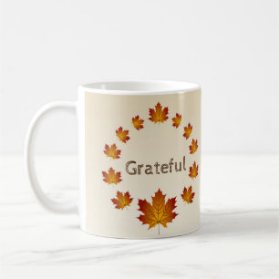Mug Thanksgiving Wreath Grateful Simple Feuilles d'éra