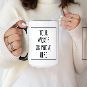 Mug that can be personalized with text or a photo