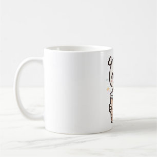 Mug Thé aux perles squelette mignon Art de boisson d'H