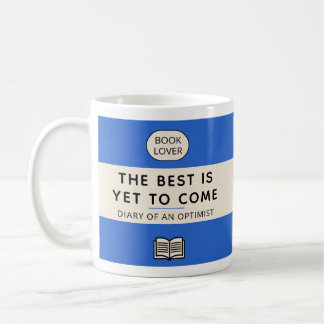Mug The Best Is Yet To Come Retro Paperback Cover Blue
