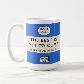 Mug The Best Is Yet To Come Retro Paperback Cover Blue
