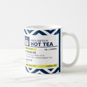 Mug Thé chaud de prescription drôle avec le monogram