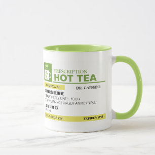 Mug Thé chaud de prescription drôle - vert de chaux