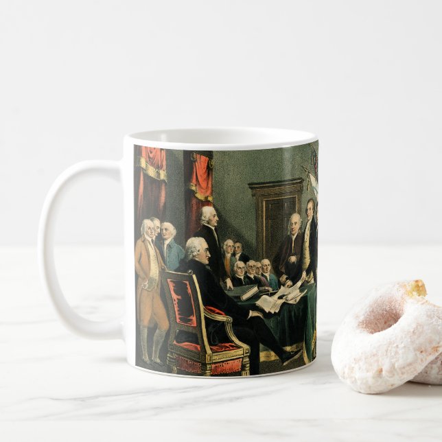 Mug The Declaration of Independence, 1850, Restored (Avec donut)