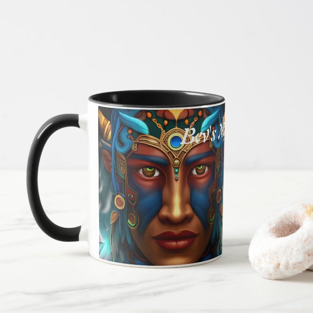 Mug Thé du matin de Bev personnalisable (Avec donut)