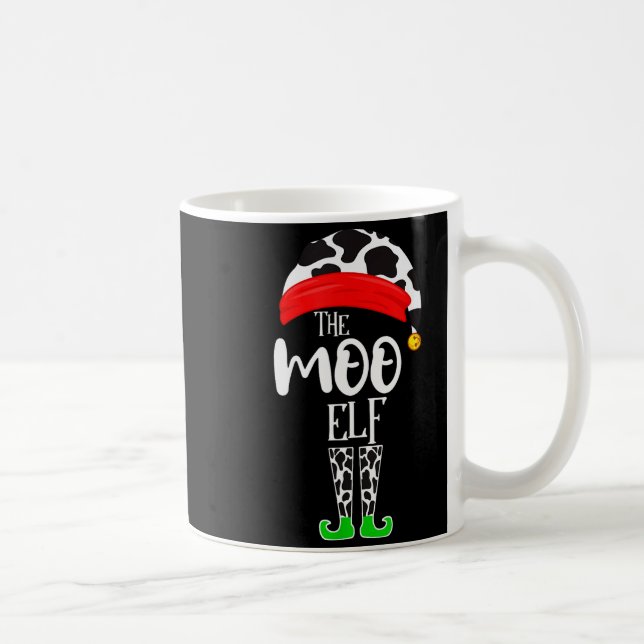 Mug The Elf Moo Cow Funny Christmas Elf Family Matchin (Droite)