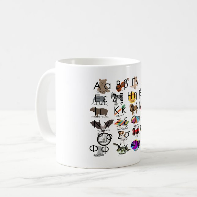 Mug The Greek Alphabet Letters (Devant gauche)