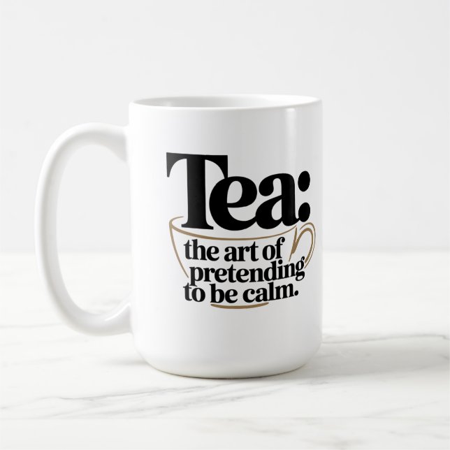 Mug Thé : L'art de se préoccuper du calme (Gauche)