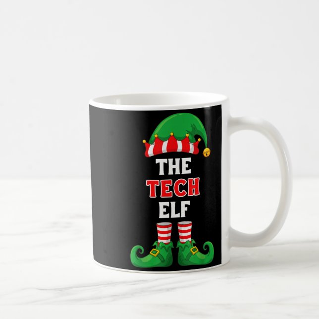 Mug The Tech Elf Shirt Christmas For It Guy Tech Suprt (Droite)