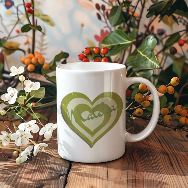 Mug Thé vert Matcha, coeur rétro y2k (Créateur téléchargé)