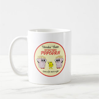 Mug Théâtre de cinéma familial avec du pop-corn chaud