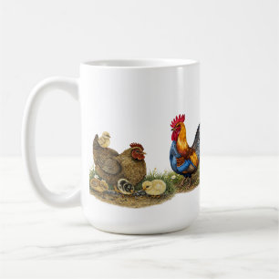 Mug Théière Coq & Poule de Famille Fermière