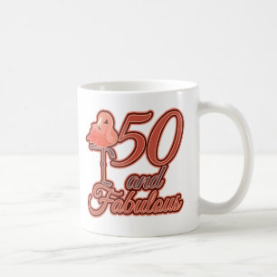 Mug Thème 50 de Flamant rose et cinquantième