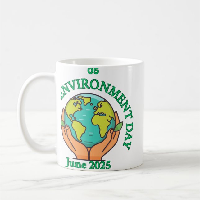 Mug Thème de la Journée mondiale de l'environnement (Gauche)