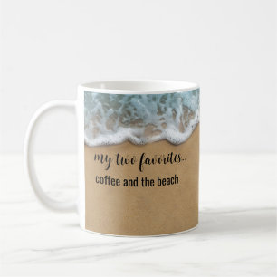 Mug Thème de la plage et du café côtier