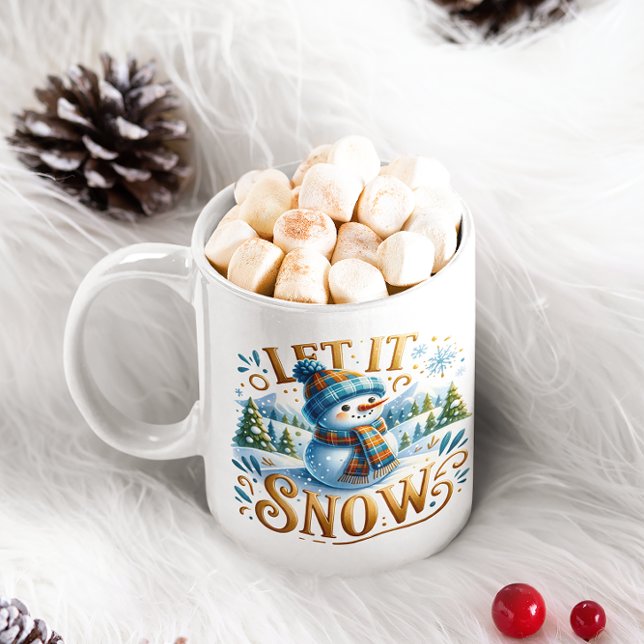 Mug Thème de Noël Laisser Il Neige Mignonne Snowman (Créateur téléchargé)