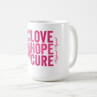 Mug Thème de sensibilisation au cancer du sein rose et