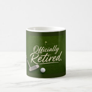 Mug Thème retraite de golf sur vert 