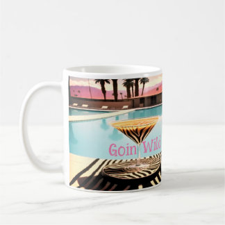 Mug Thème Zèbre Vintage Retro Piscine Palm Springs