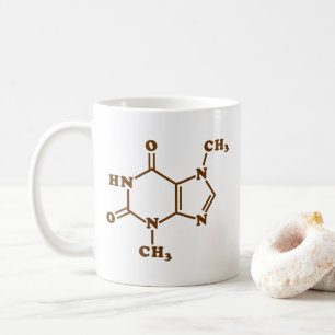 Mug Théobromine au chocolat Formule chimique moléculai