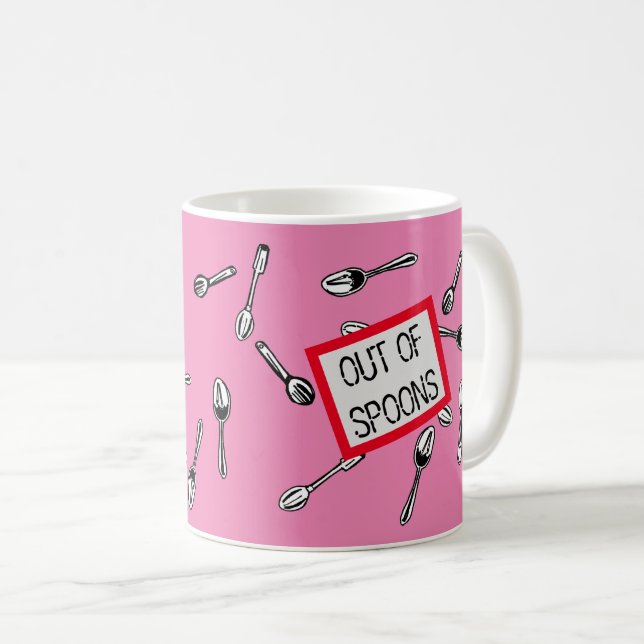 Mug Théorie de la cuillère de maladie chronique don de (Devant droit)