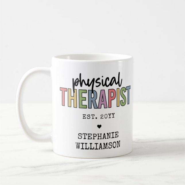 Mug Thérapeute physique sur mesure PT Diplômes  (Gauche)