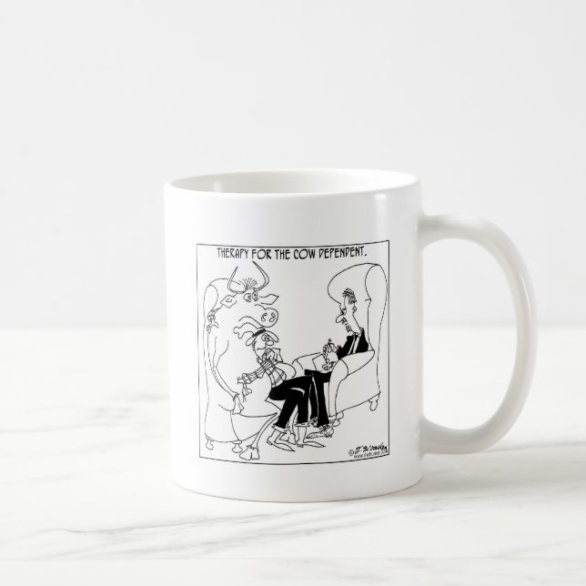 Mug Thérapie pour la personne à charge de vache (Droite)