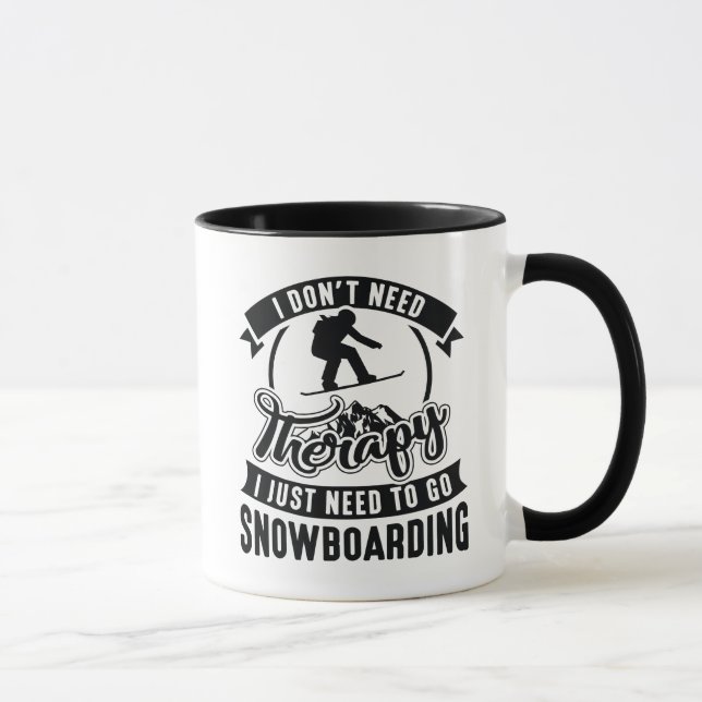 Mug Thérapie Snowboard (Droite)