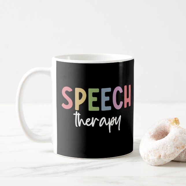 Mug Thérapie vocale SLP Discours Cadeaux pathologistes (Avec donut)