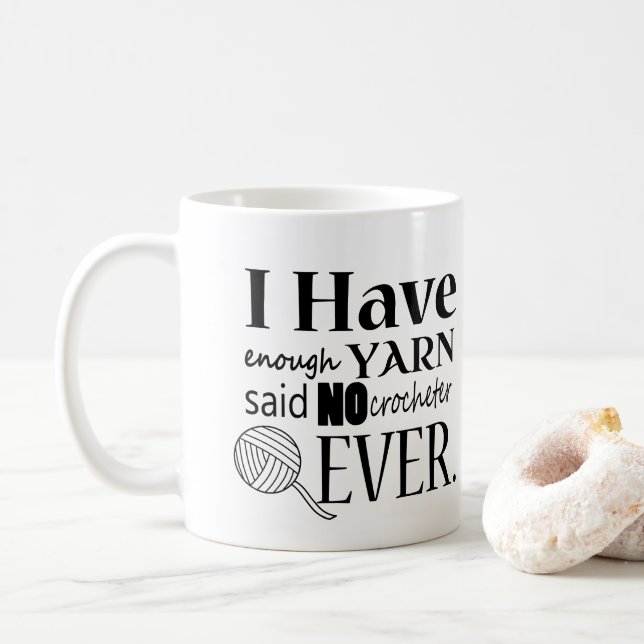 Mug Thésauriseur de fil de crochet • Métiers (Avec donut)