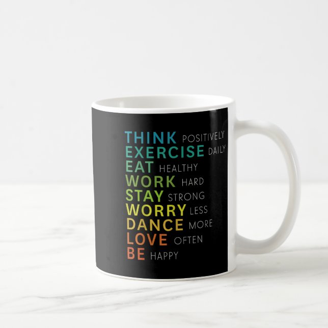 Mug Think Sitive Affirmation Insrational Motivational  (Droite)