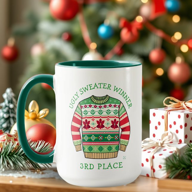 Mug Third Place Ugly Sweater Winner Christmas (Créateur téléchargé)