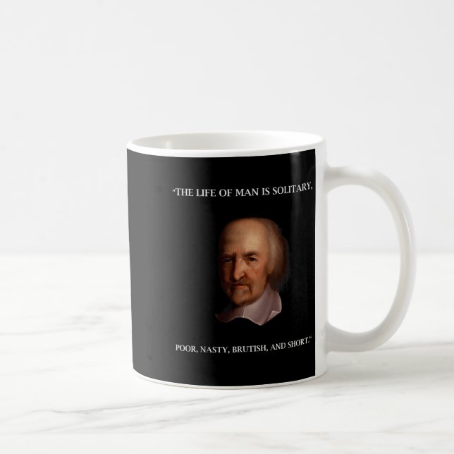 Mug Thomas Hobbes Leviathan Philosophe Citation T Sh (Droite)