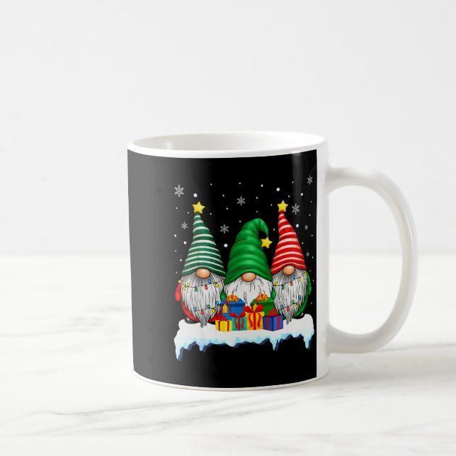 Mug Three Gnomes Tree Lights Men Women Matching Xmas H (Droite)