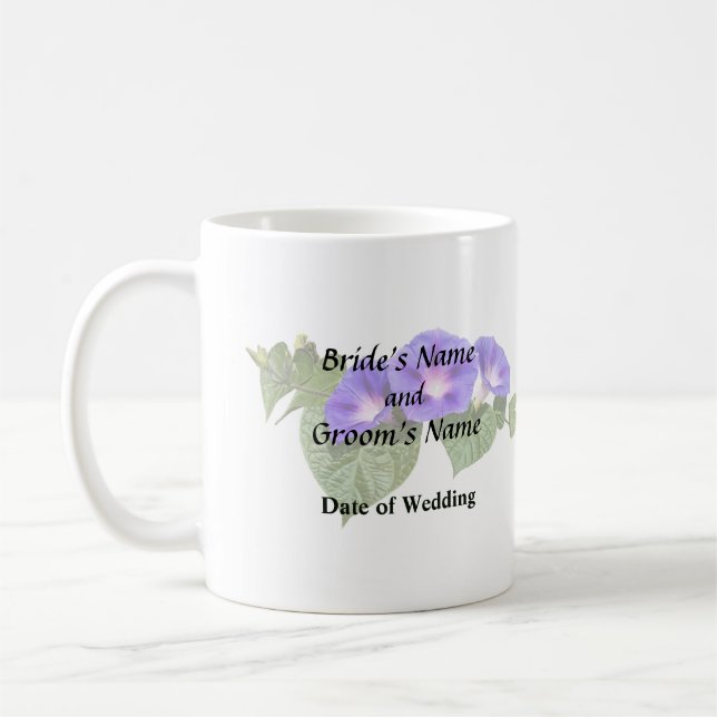 Mug Three Purple Morning Glories (Gauche)