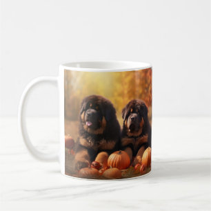 Mug Tibétain Mastiff Chiot Automne Citrouille délice