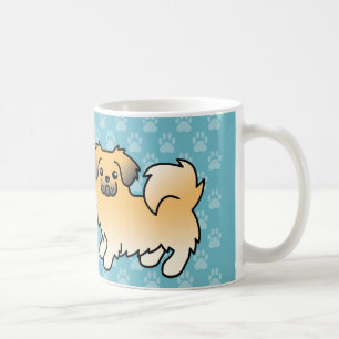 Mug Tibétain Spaniel Fawn Sable Dessin Animé Chien