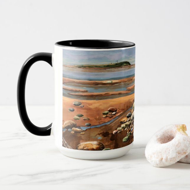Mug Tides Out Main Peint Art Original (Avec donut)