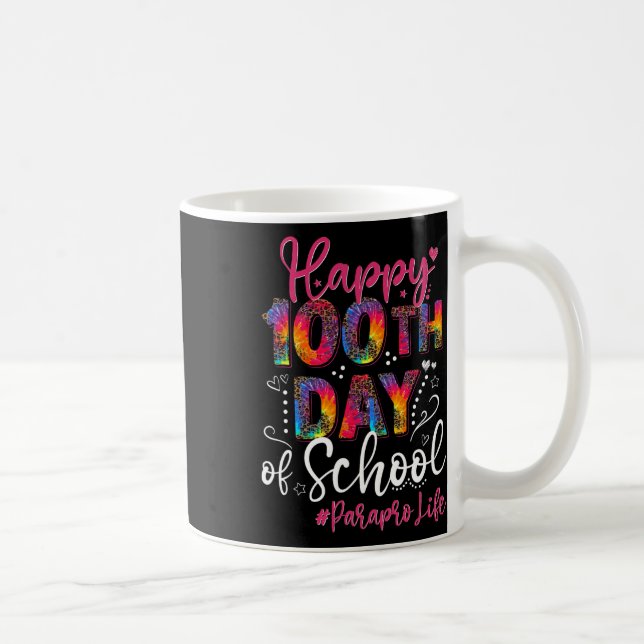 Mug Tie Dye Leopard Joyeux 100e Jour De Paraprof D'Éco (Droite)