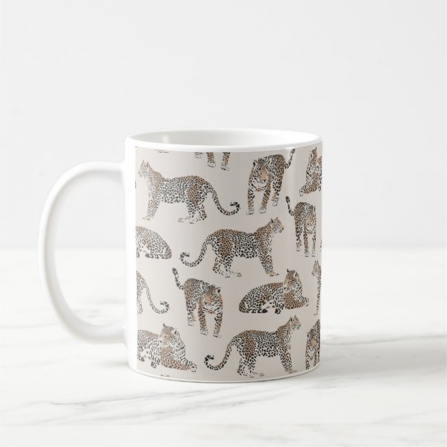 Mug Tiger animal rose moderne (Gauche)