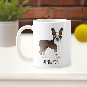 Mug Tigre Boston Terrier Chien de Dessin Animé Mignon 