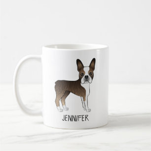 Mug Tigre Boston Terrier Chien de Dessin Animé Mignon