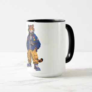 Mug Tigre Cool dans l'Art Streetwear - Tigre de Style 