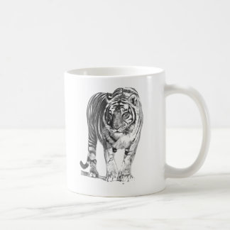 Mug Tigre de Bengale tiré par la main réaliste avec