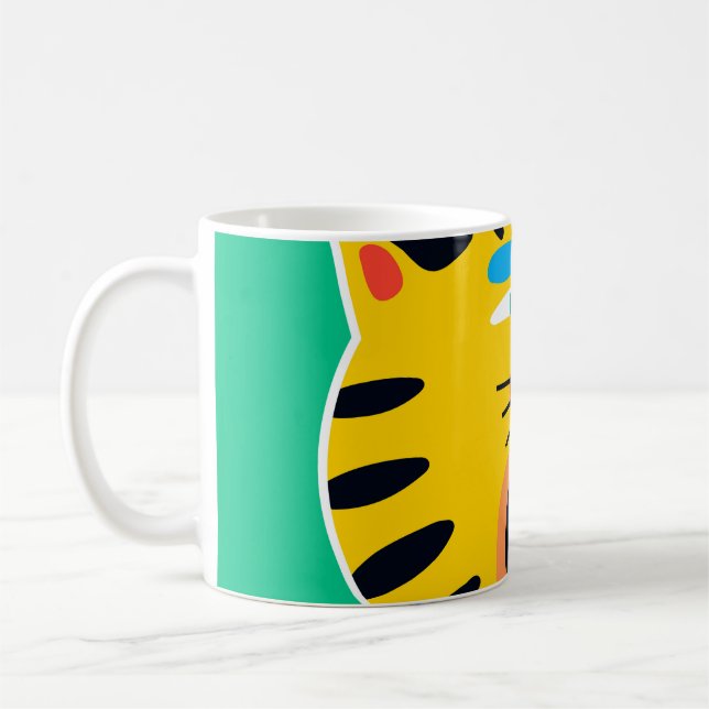 Mug Tigre drôle Abstrait (Gauche)