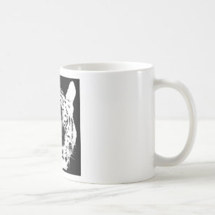 Mug Tigre noir et blanc Pop Art