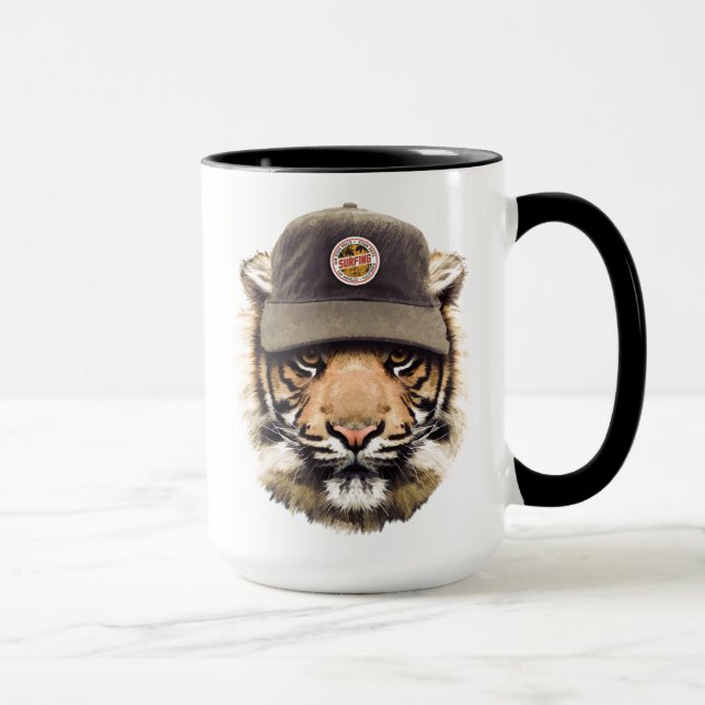 Mug Tigre surfant (Droite)