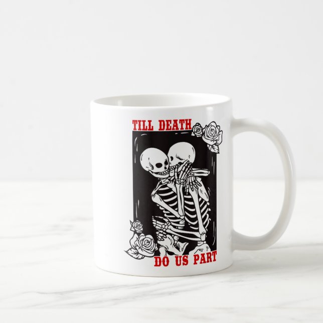 Mug Till Death Do Us Part Wedding Skeleton Couple Vale (Droite)